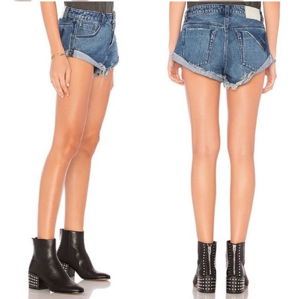 ONE TEASPOON Bandits Cut Offs Jean Shorts denim short
